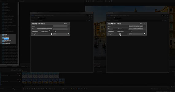 Step 1: Apply a LUT to a video event